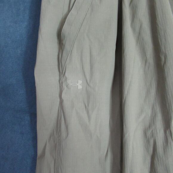 Under Armour Pants Womens Medium Green Track Wide Leg Athletic Lightweight NWT - Picture 2 of 10